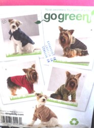 2695 FASHIONABLE DOG COATS QUILTED/RECYCLED OR NOT PATTERN XS=M
